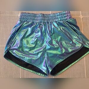 Holographic Metallic Festival Shorts – Size M
